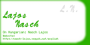lajos nasch business card